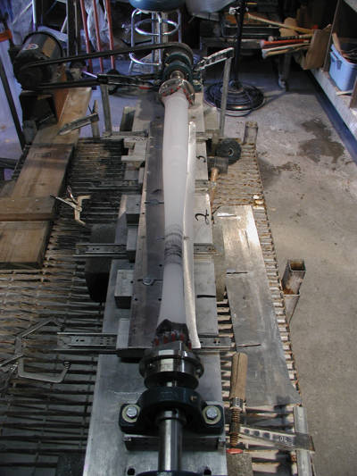 Crystal Baseball Bat optical glass sculpture created by Michael Bokrosh